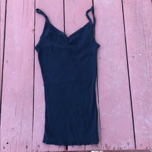 LUCKY BRAND BLACK KNIT CAMISOLE TOP, SIZE MEDIUM